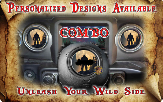 Steering wheel decal bigfoot 140