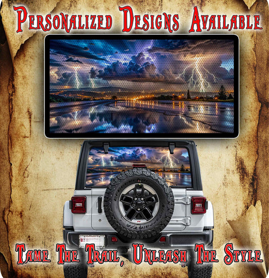 Lighting Rear window see through graphic.