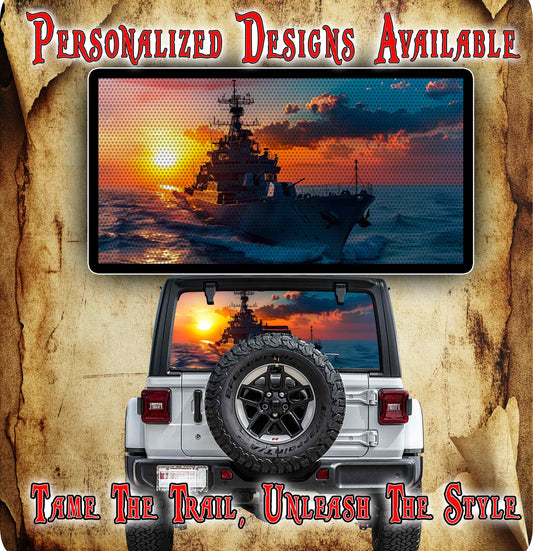 ship Rear window see through graphic.