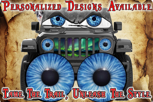 Blue headlight decal 102