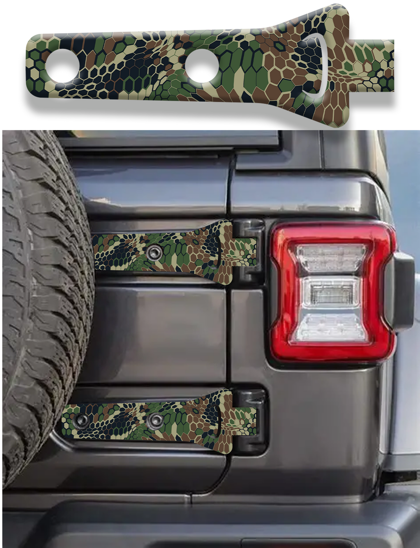 Rear gate hinge decal Camo 10
