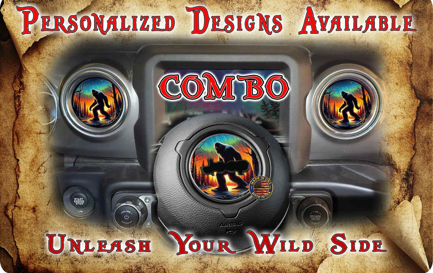 Steering wheel decal bigfoot 138