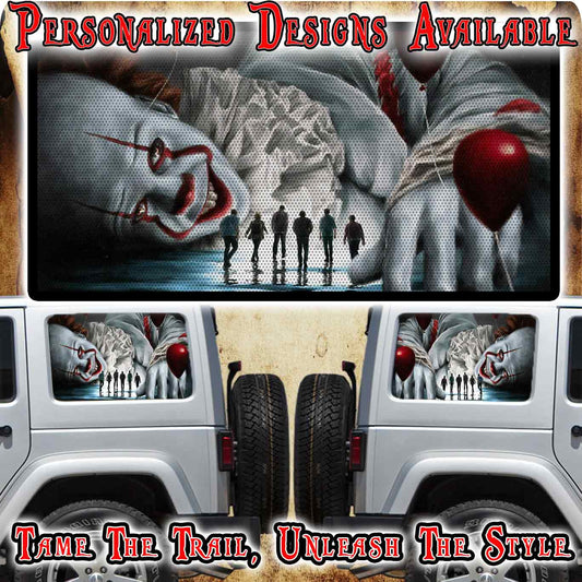 We all float Rear quarter window see through graphic.