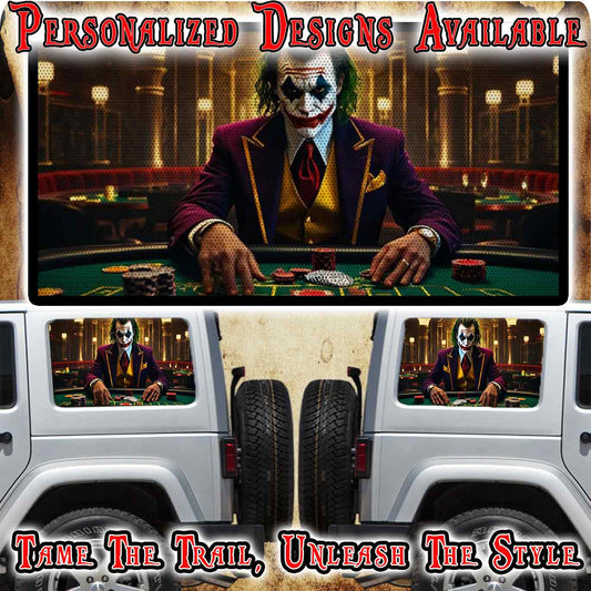 Riddle me this Rear quarter window see through graphic.