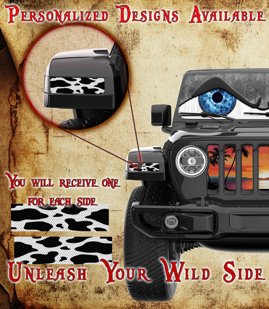 Cow print Jl and Gladiator Turn signal decal.