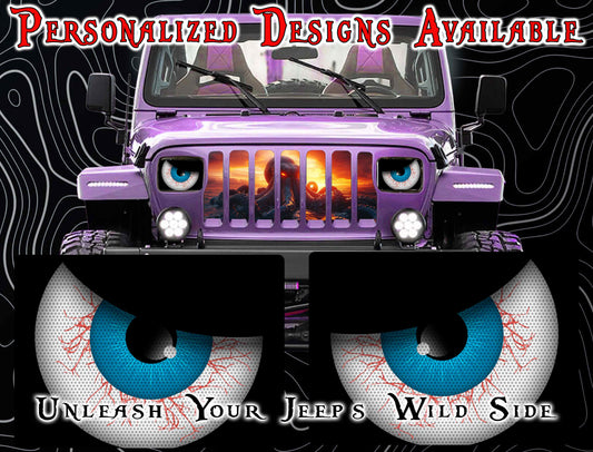 blood shot Eye decals for YJ or 5x7 headlights