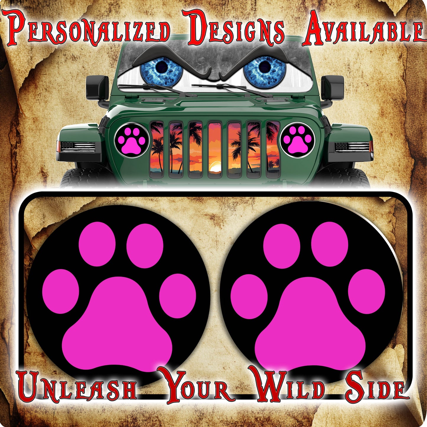 Pink Paw print 122
