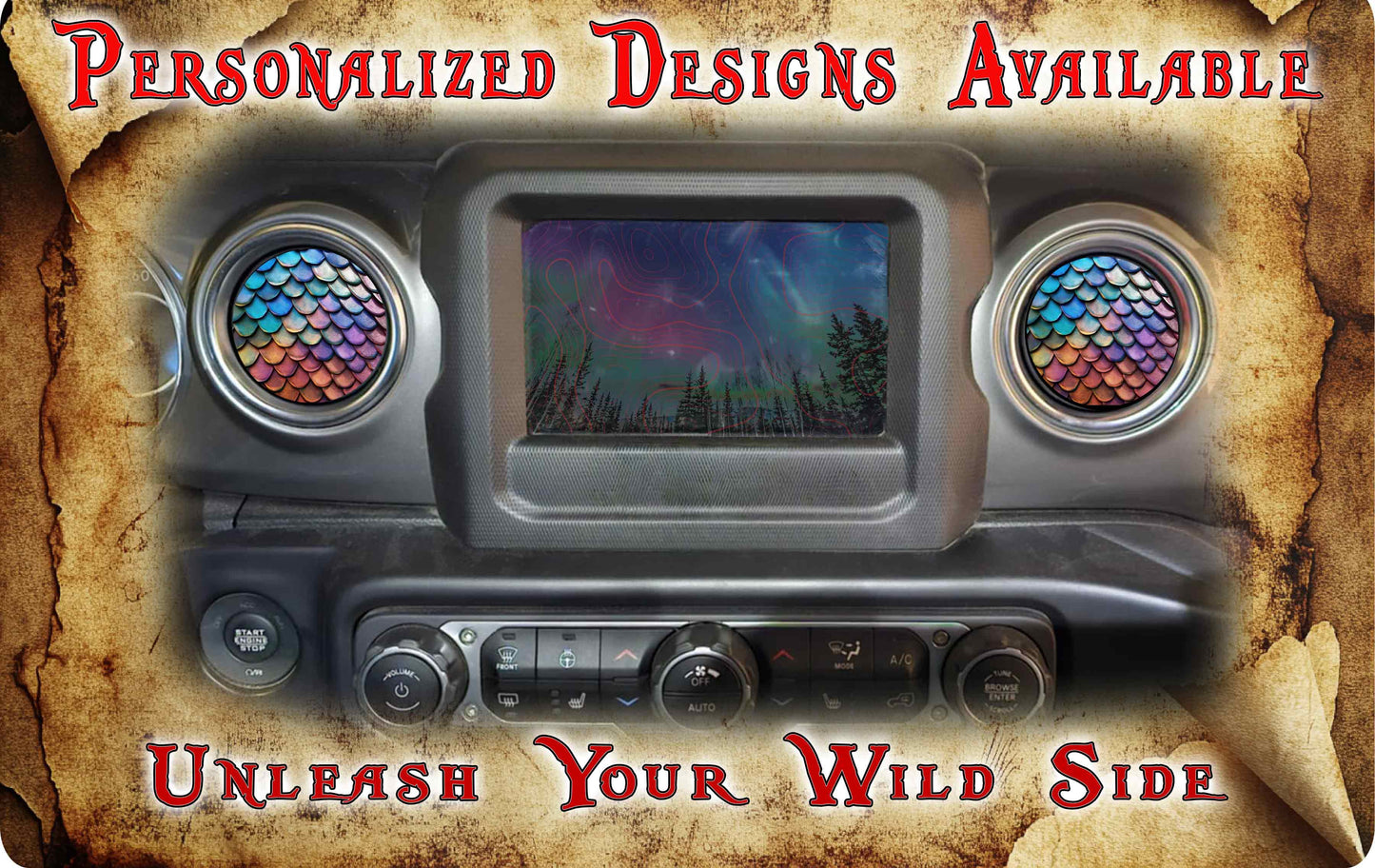 Steering wheel decal mermaid scales