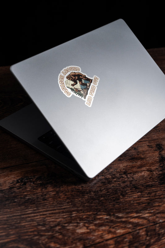 Squatch around and find out window sticker