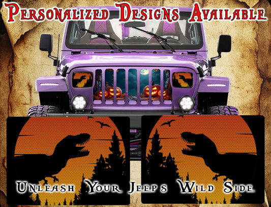 Dino cat Eye decals for YJ or 5x7 headlights