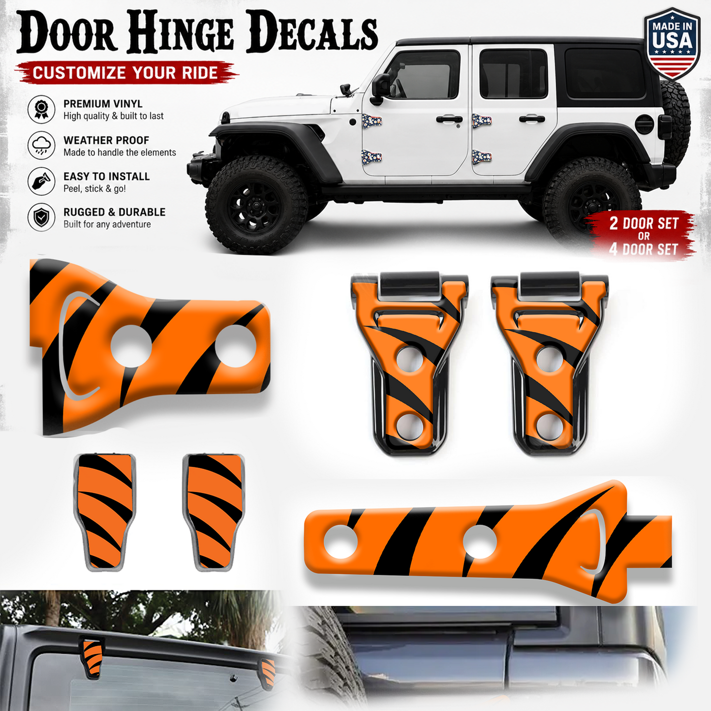 Tiger strip hinge bundle 12