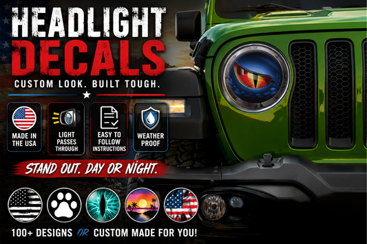 dinosaur headlight decal 131