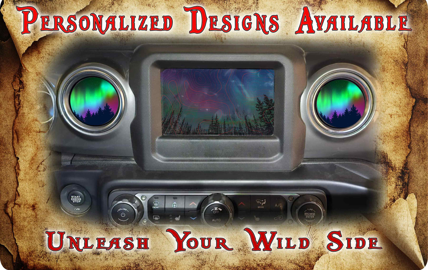 Steering wheel decal Northen lights 135