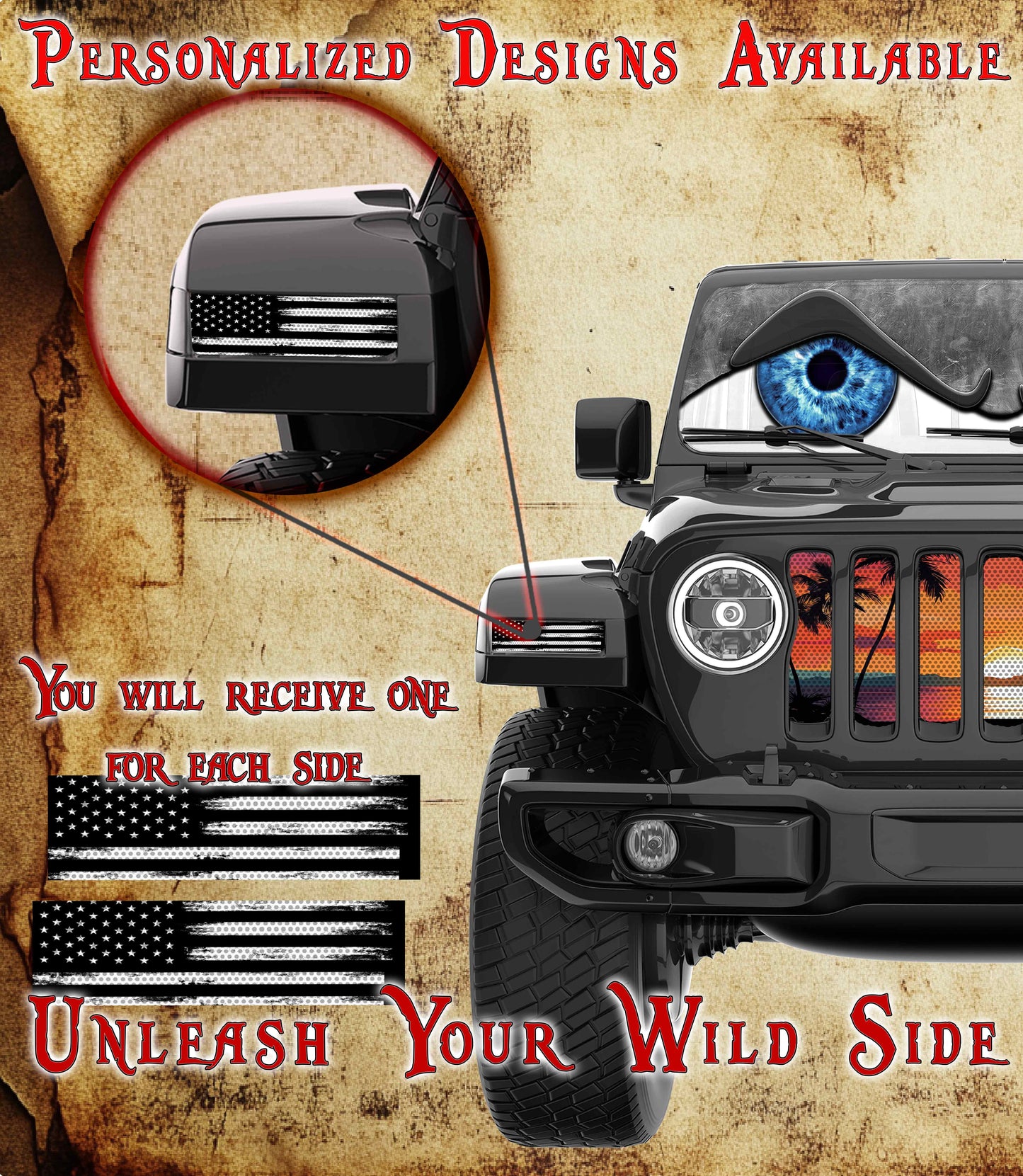 Black and white Flag Turn signal