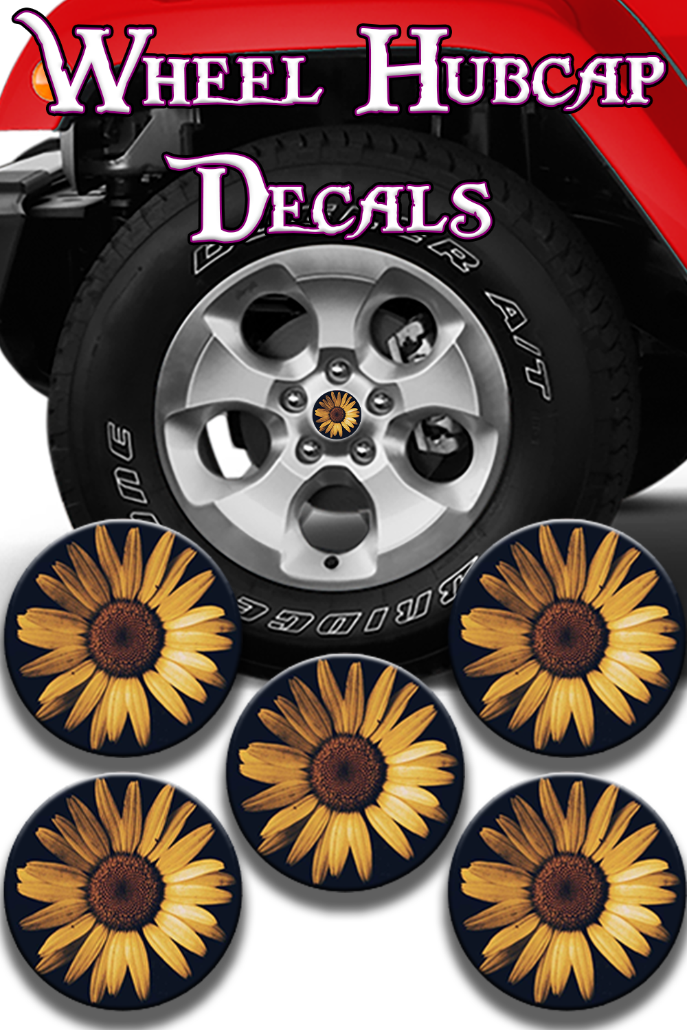 SUNFLOWER Hub cap decal 13