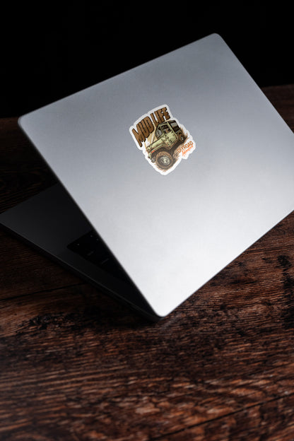 Mud life jeep window sticker