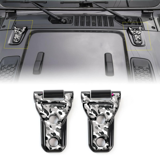 Camo print hood hinge overlay decals 13
