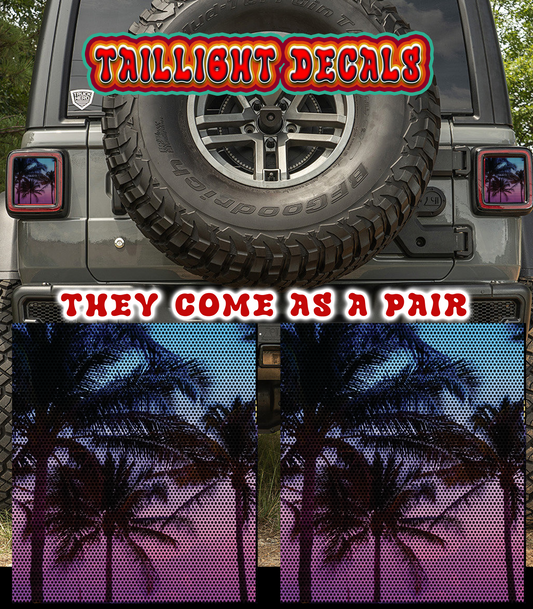 Island Palms taillights cover decal