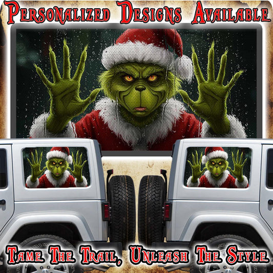 Let me come out to play Grinch Rear quarter window see through graphic.
