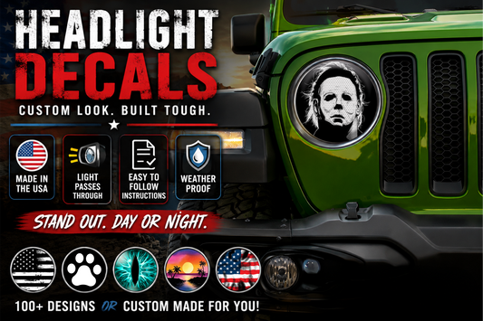 M myers eyes headlight decal 144