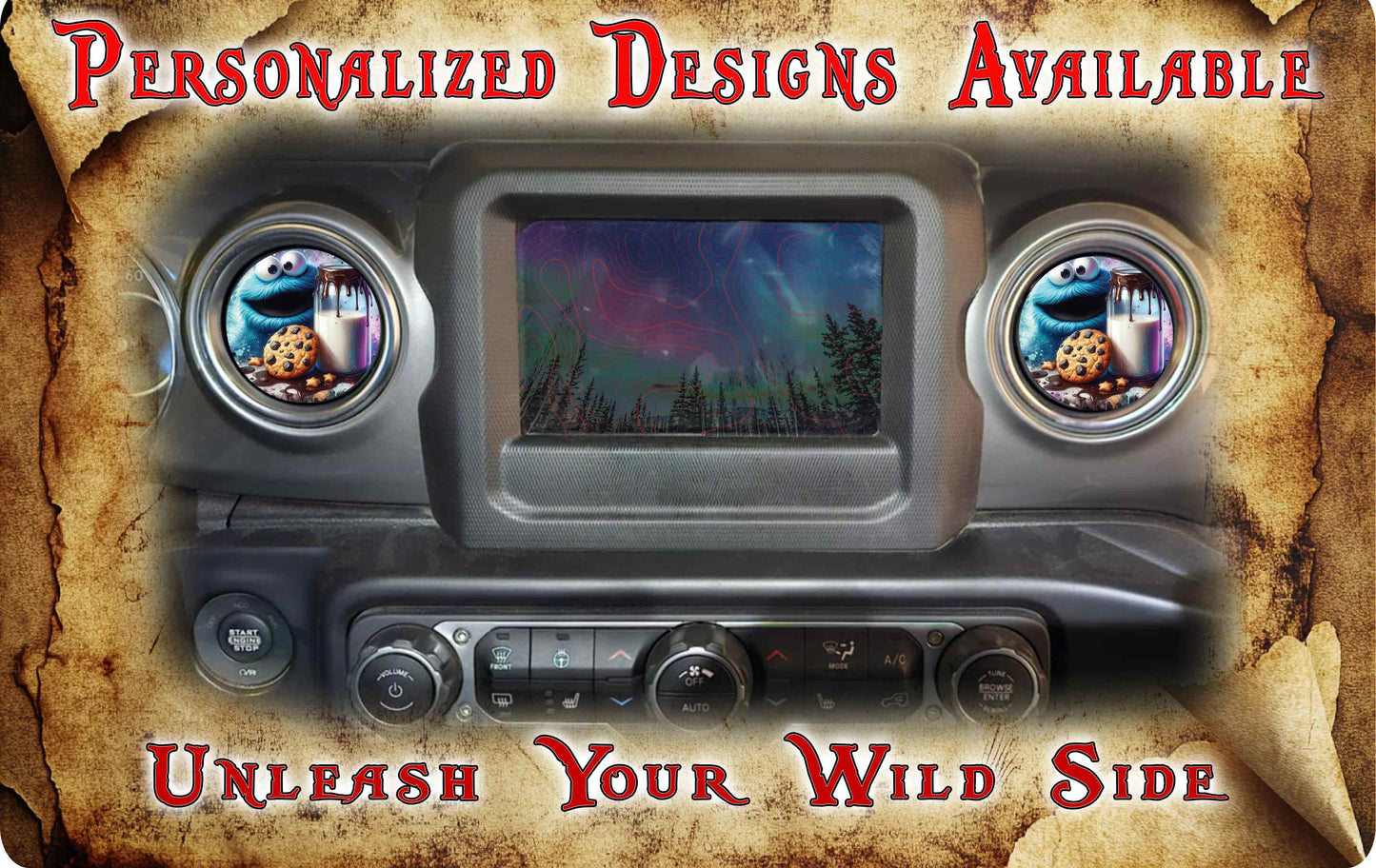 Steering wheel decal Cookie monster 146