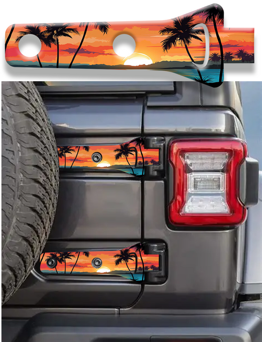 Rear gate hinge decal beach 14