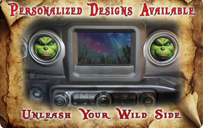 Steering wheel decal Grinch