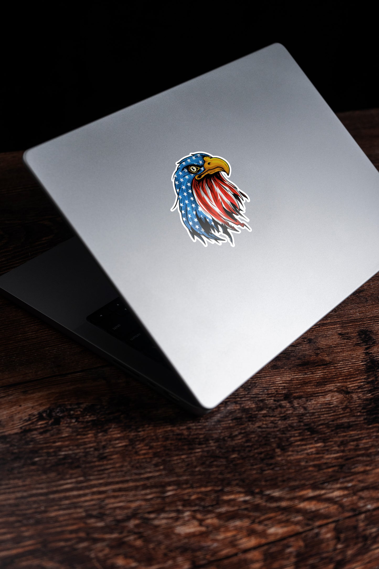 eagle Head flag window sticker