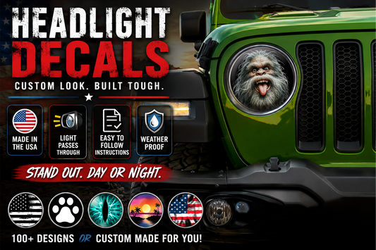 Bigfoot round headlight decals 152