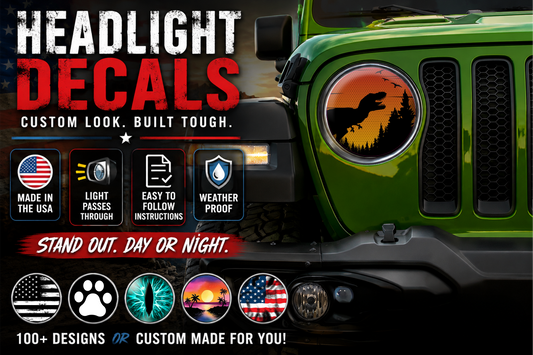 T rex headlight decal 169