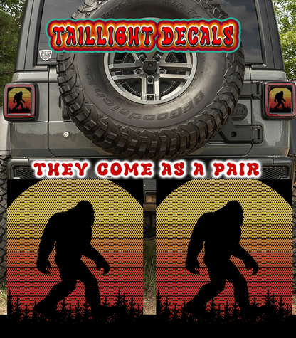 Retro Bigfoot Taillight cover decal