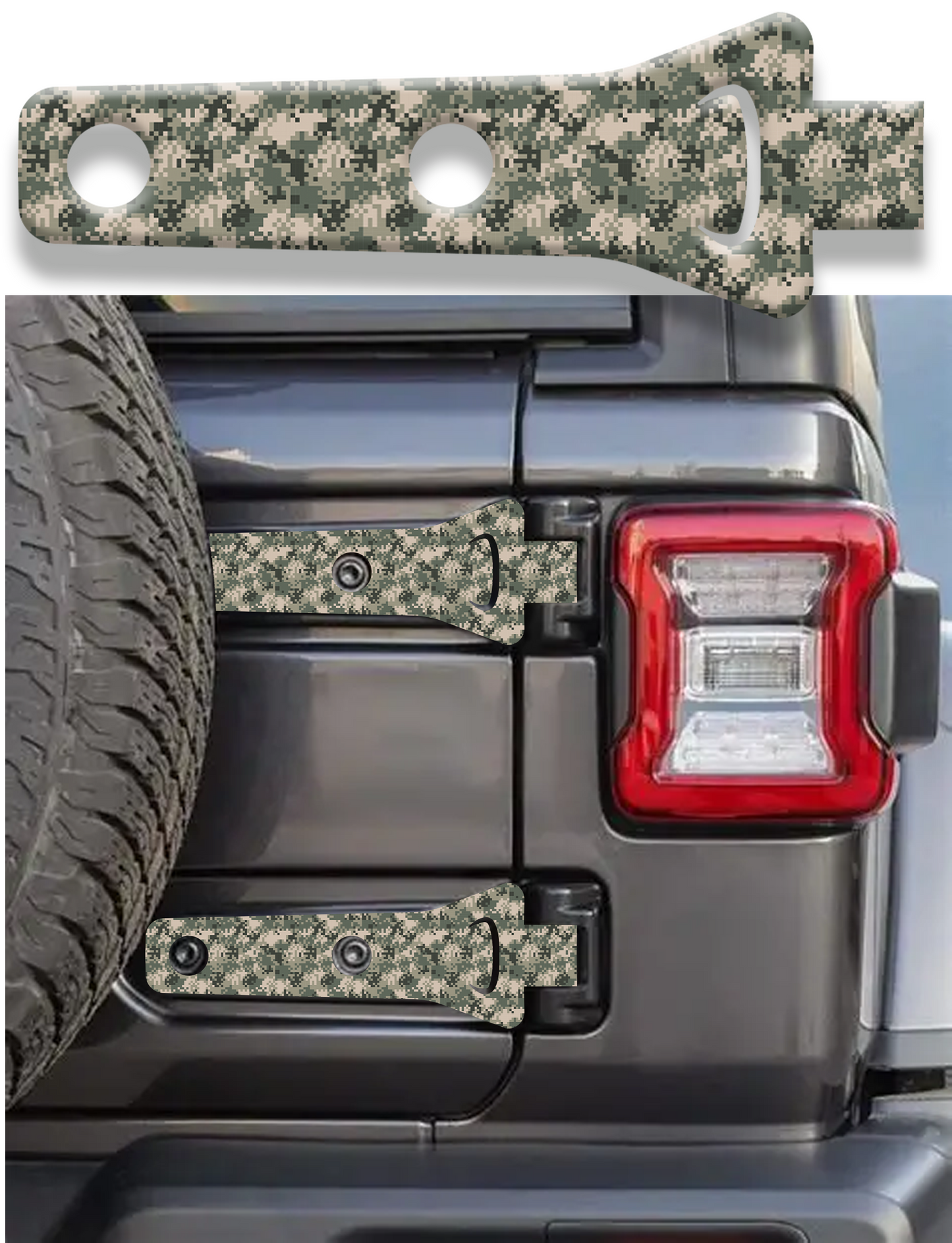 Rear gate hinge decal camo color 16