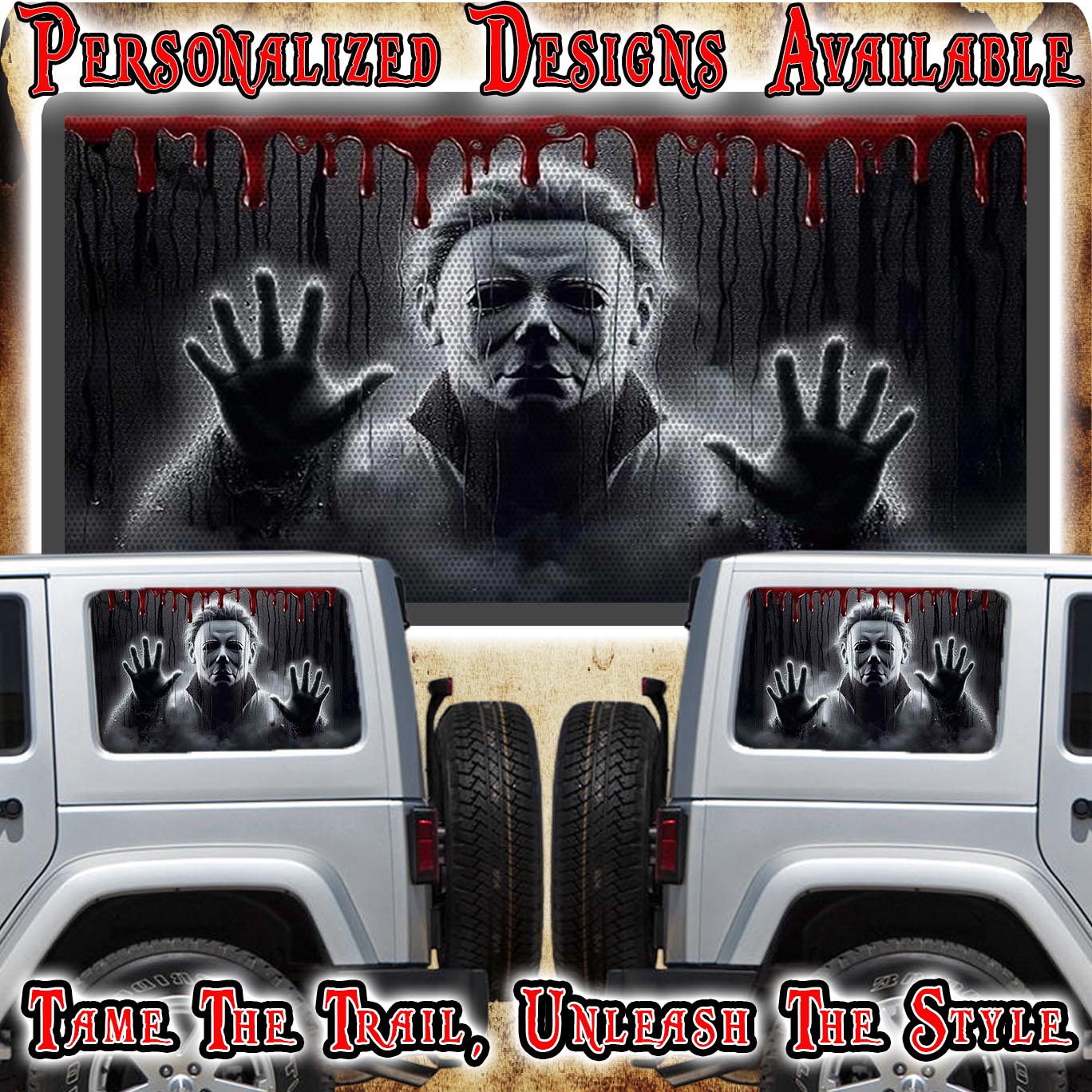 Let me come out to play Rear quarter window see through graphic.