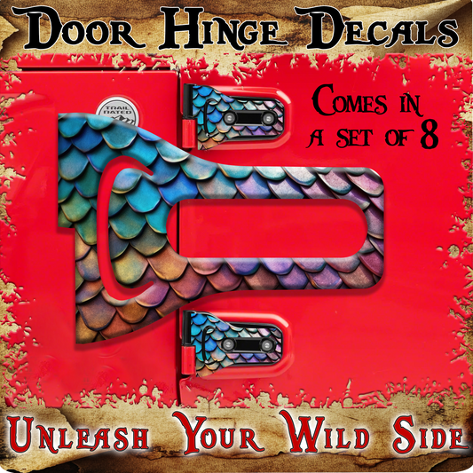 Dragon scales Door hinge decals 17