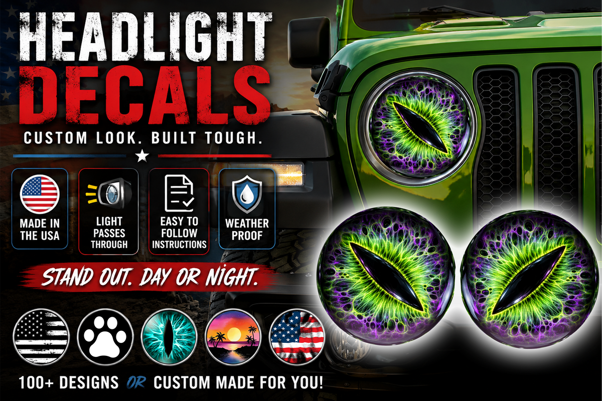 Alien Eye Headlight Decals 179