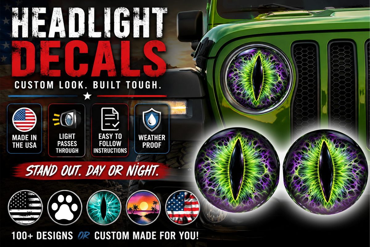 Alien Eye Headlight Decals 179
