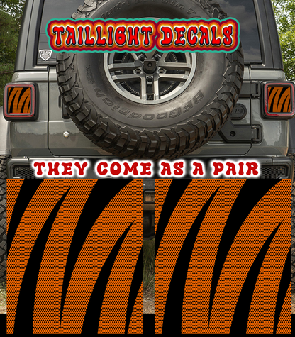 Bengal strips Taillight cover decal