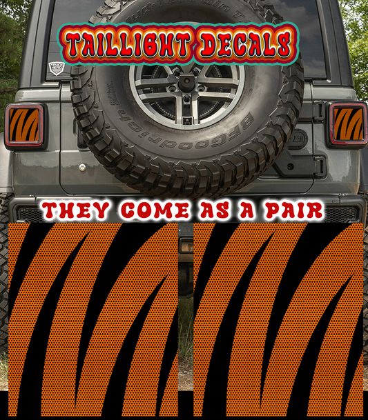 Bengal strips Taillight cover decal