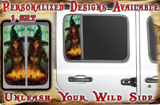 Witch Side door window decal 189