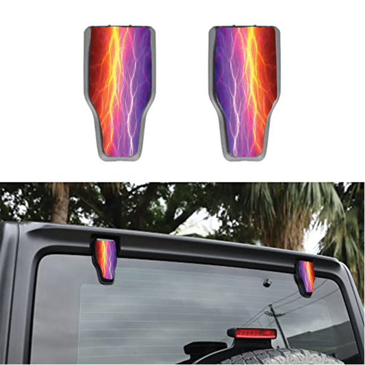 Orange lighting scales Rear liftgate hinge overlay decal 18