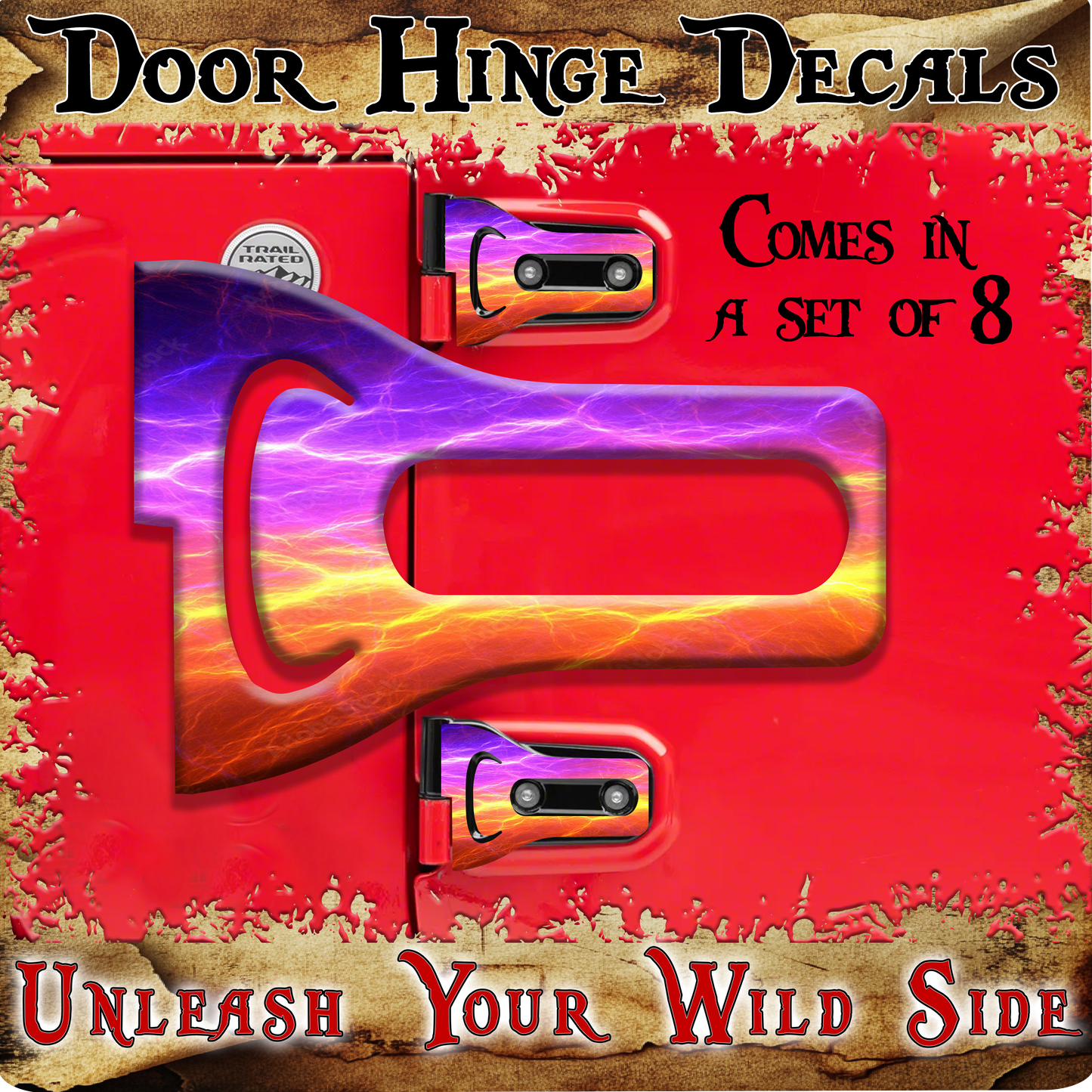 Purple lighting Door hinge decals 18