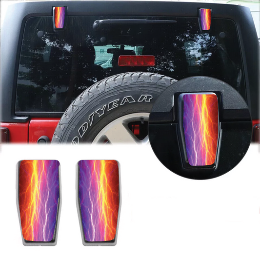 Orange lighting scales Rear liftgate hinge overlay decal 18