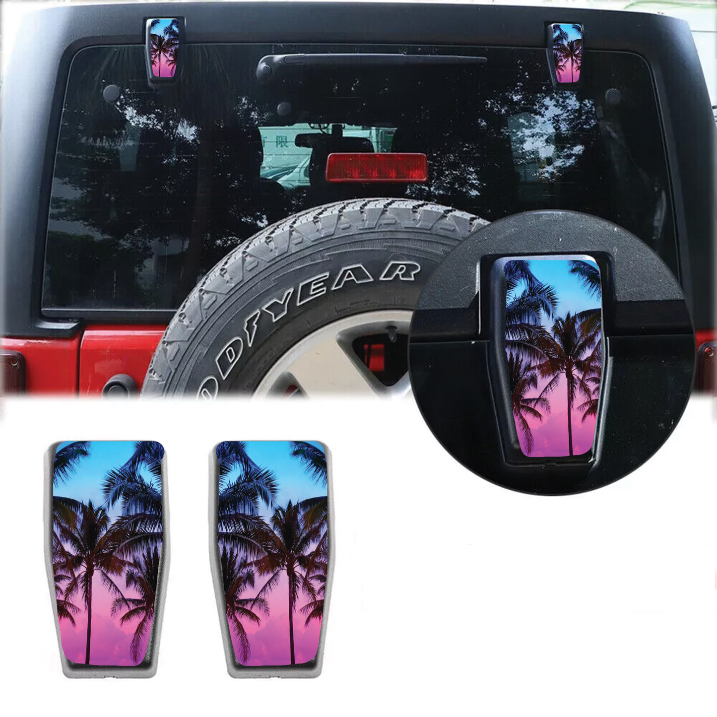 Island Palms Rear liftgate hinge overlay decal 19