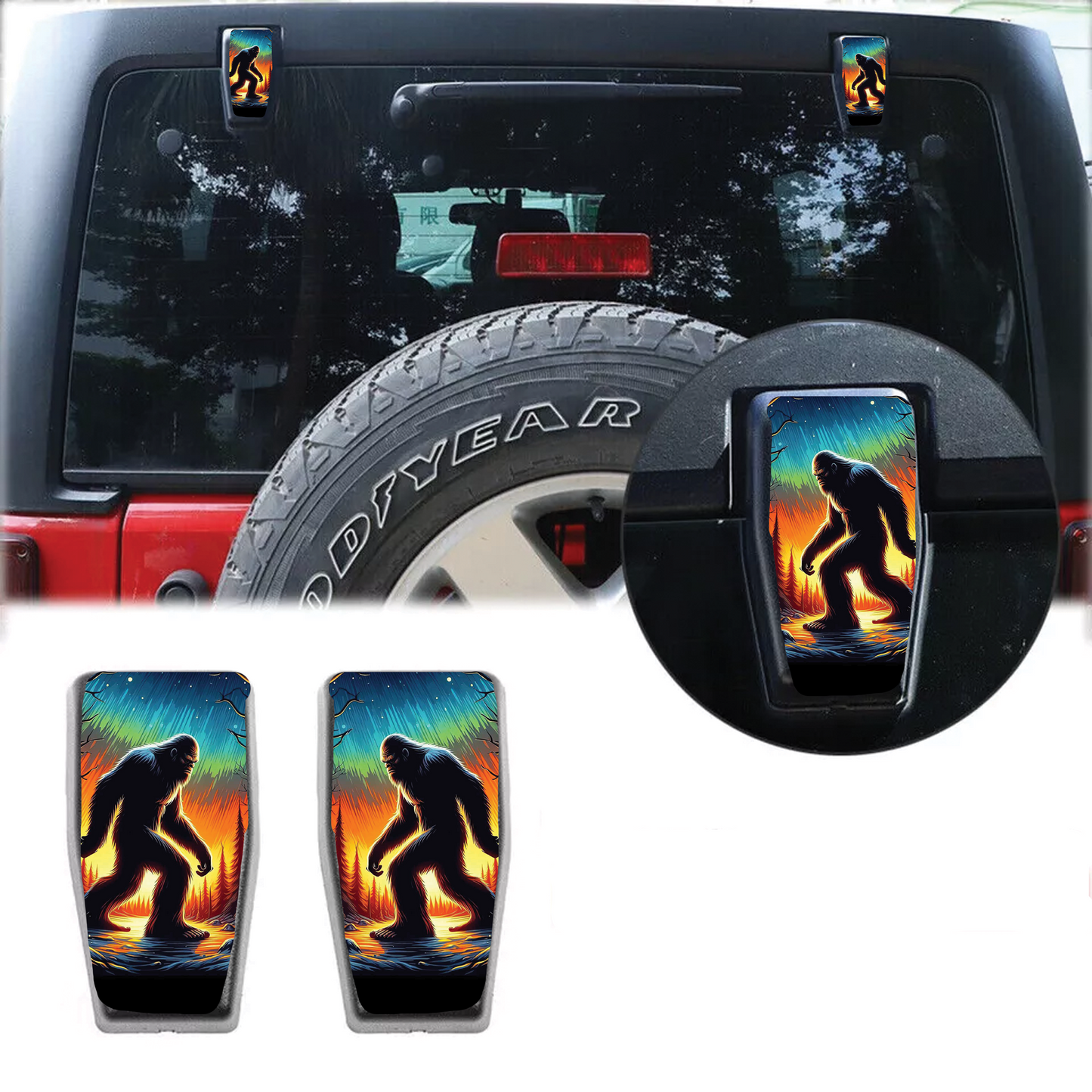Bigfoot cabin hinge overlay decal 1