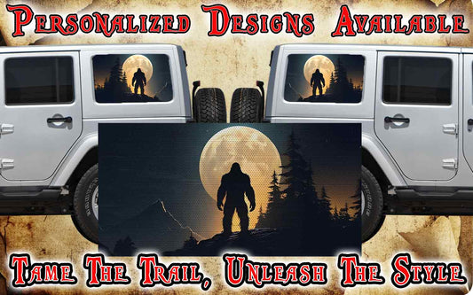 Bigfoot Rear quarter window see through graphic.