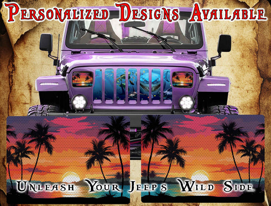 Beach Eye decals for YJ or 5x7 headlights
