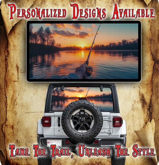 fishing rear window see through graphic.