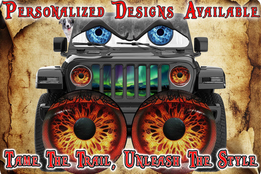 evil eye headlight decal 1