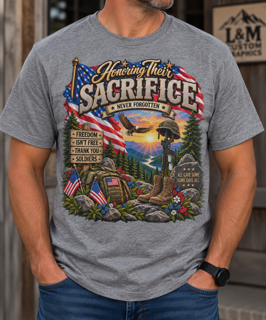 Honoring Their Sacrifice – Never Forgotten T-Shirt