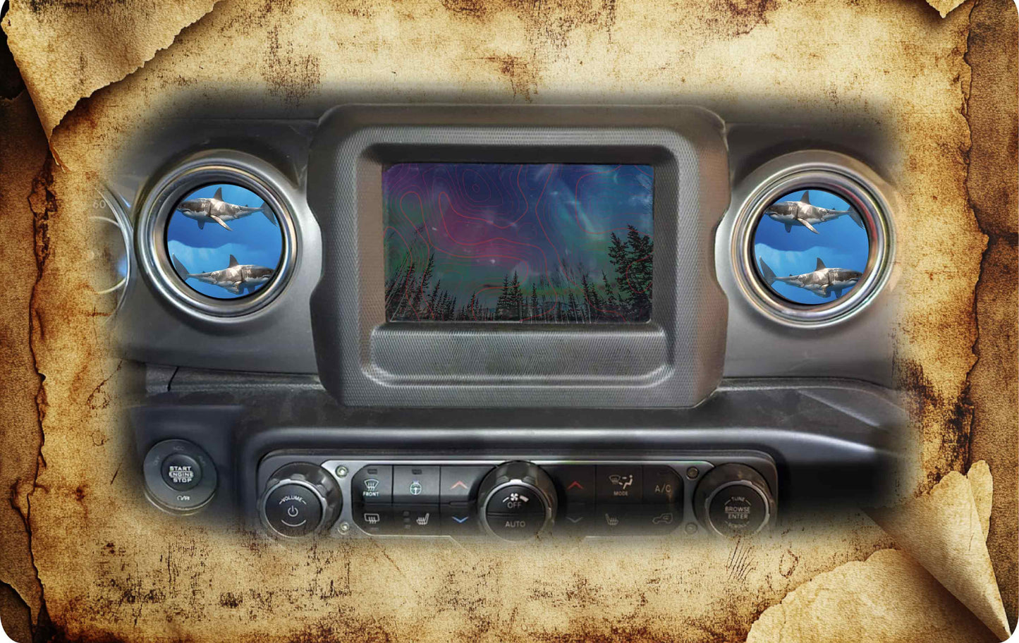 Steering wheel decal Sharks 204